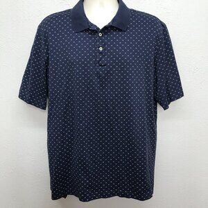 Polo Golf Ralph Lauren Shirt Mens XL Blue Geometric Pima Cotton Short Sleeve